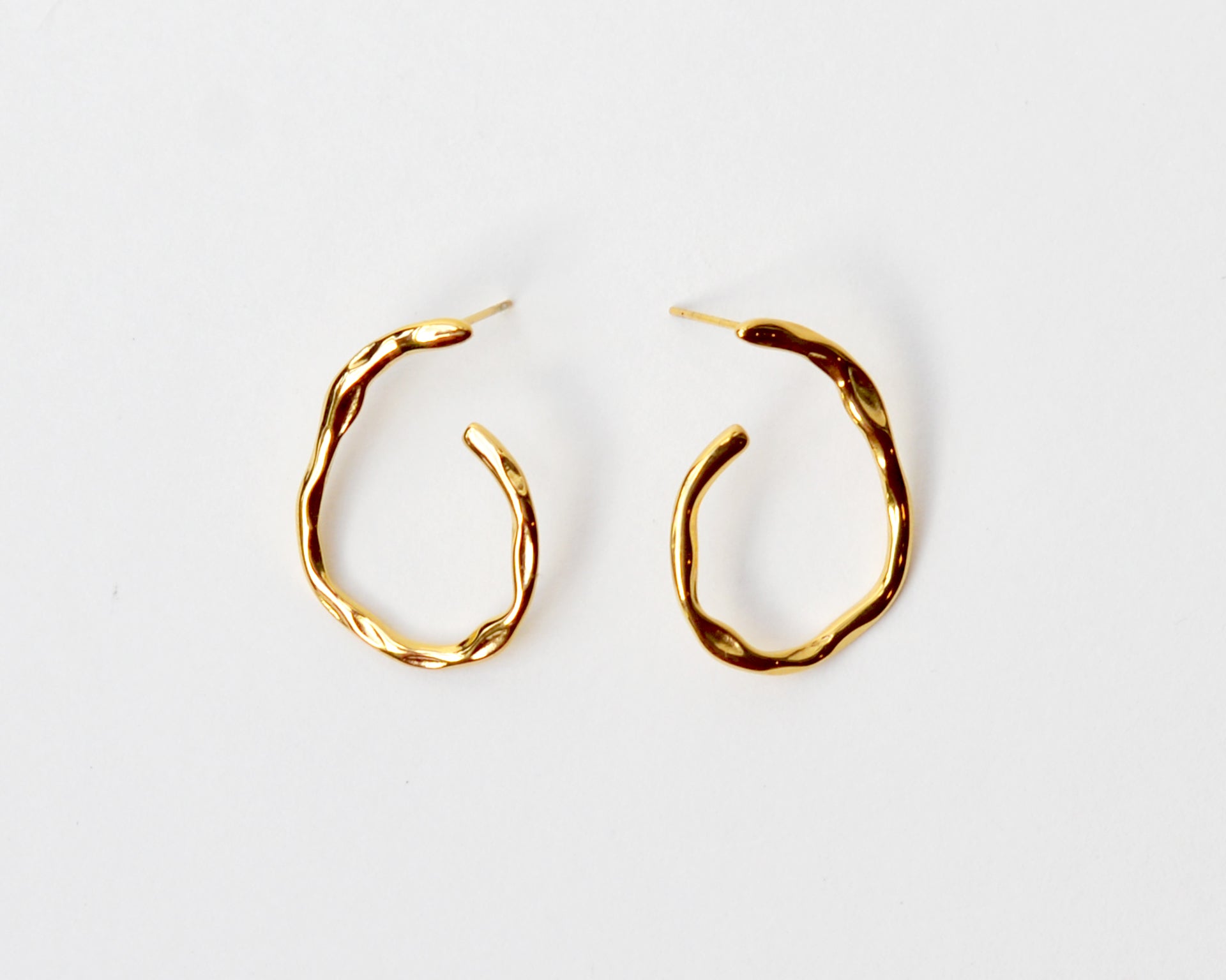 Front view of the Enya Stud Gold Earrings