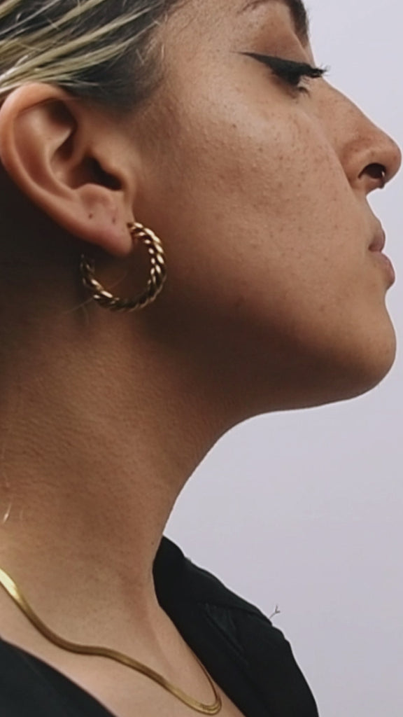 Vivienne Gold Hoop Earrings video