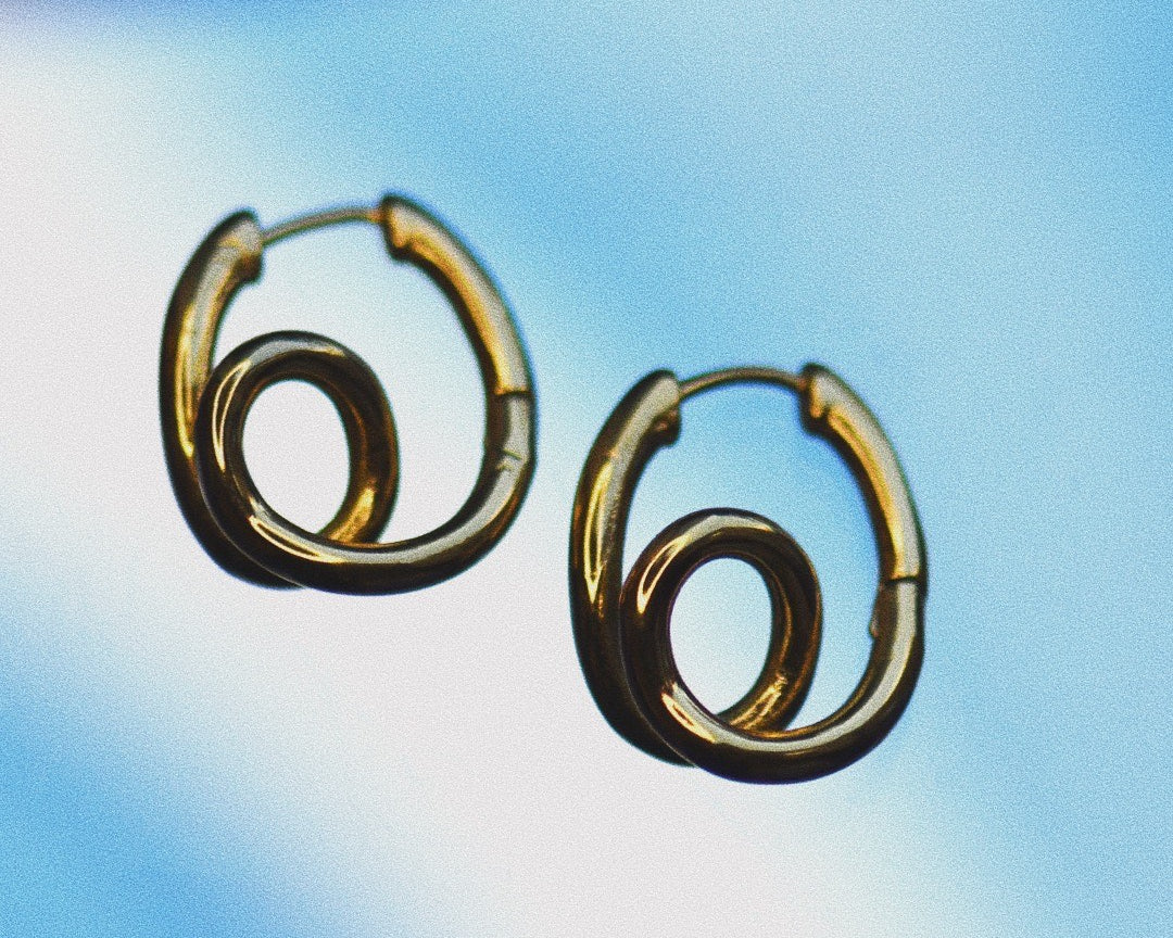 Artistic image of the Loop Hoop Earrings