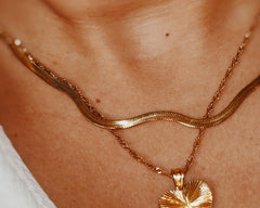 Gold Plated Bewitched Heart Charm Pendant Chain Necklace 