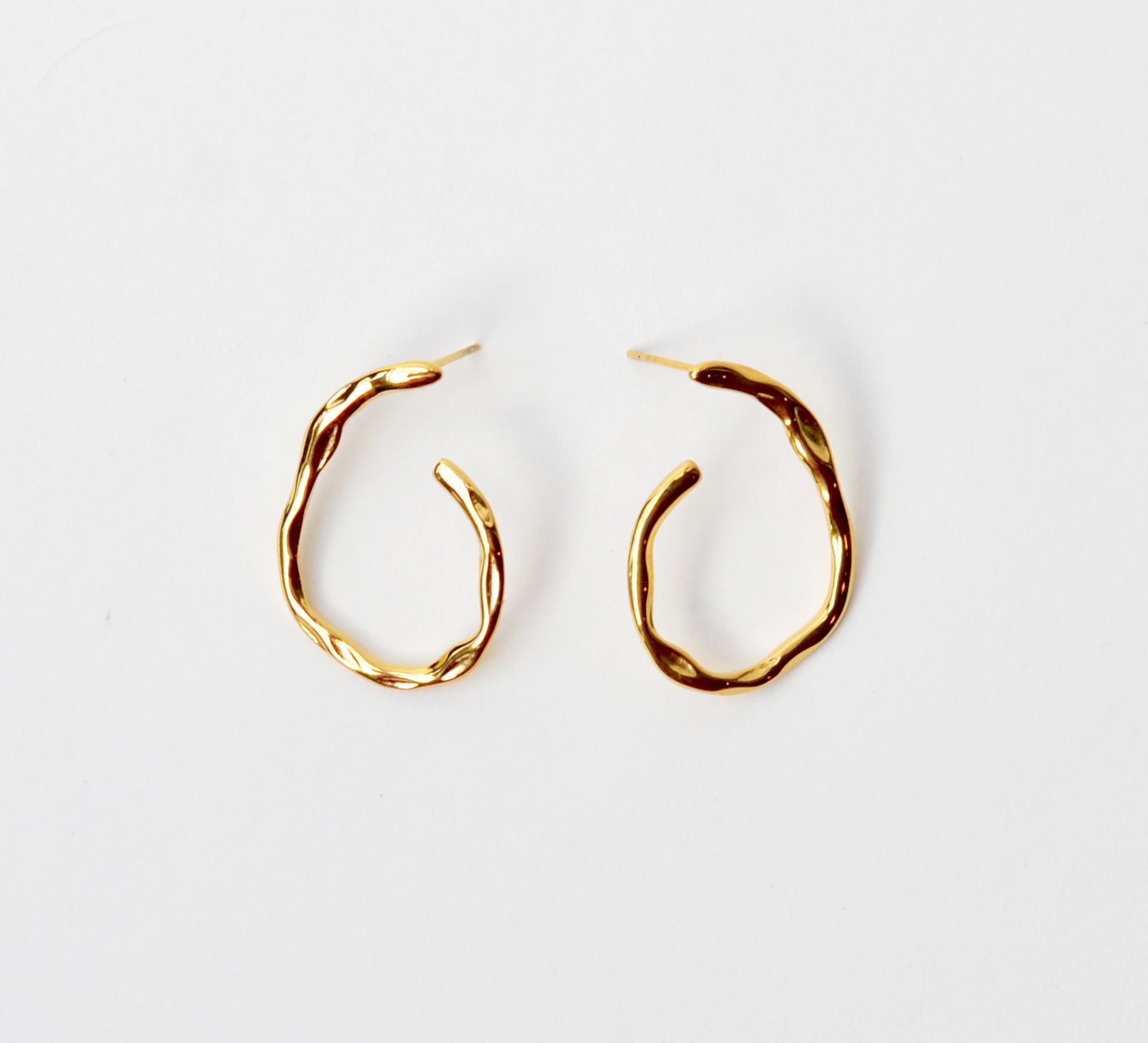 Front view of the Enya Stud Gold Earrings