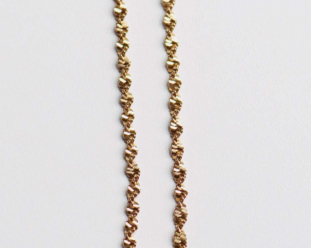 Twisted Gold Chain Necklace