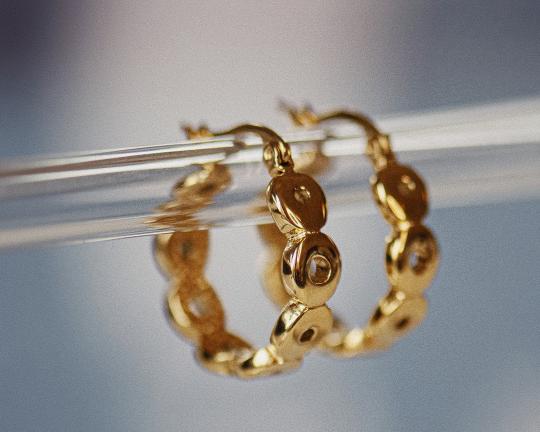 Circular Gold Hoop Earrings