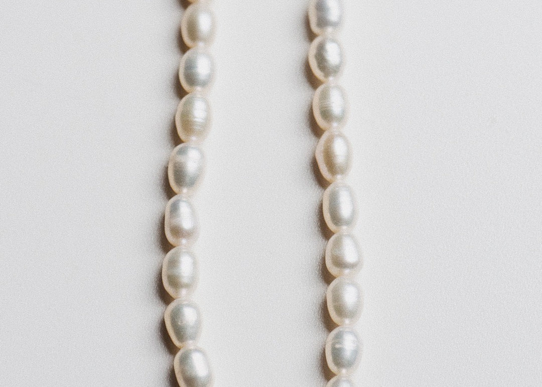 Aqua – A natural freshwater pearls beaded necklace